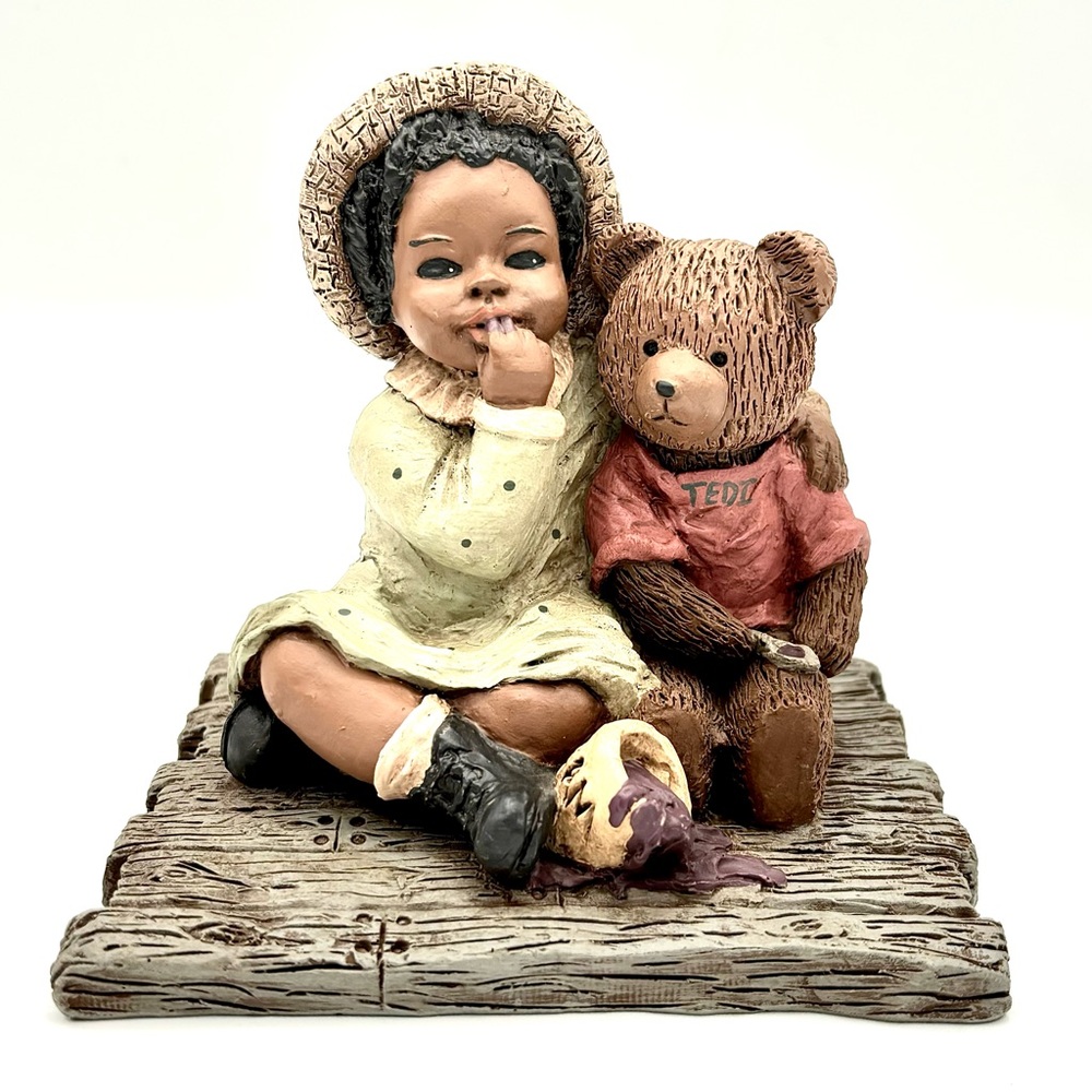 Martha Holcombe All Gods Children Tansy & Tedi 85 Signed Resin Figurine